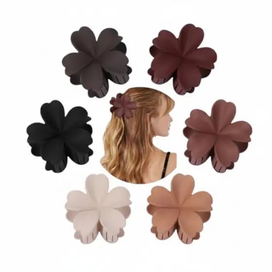 Piranha De Cabelo Flor Presilha Garra Grande Penteado Coque Cores Aleatórias