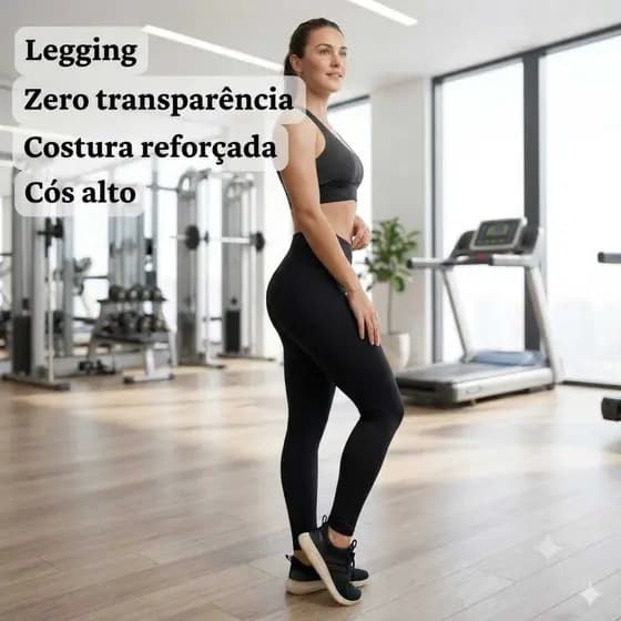 Calça Legging Feminina fitness de Academia Cintura Alta - nao fica transparente - Confortavel LISA