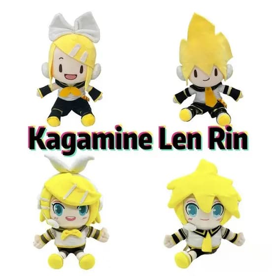 Boneca de Pelúcia de Presente de Natal Hatsune Miku Kagamine Rin/Len para Crianças e Família