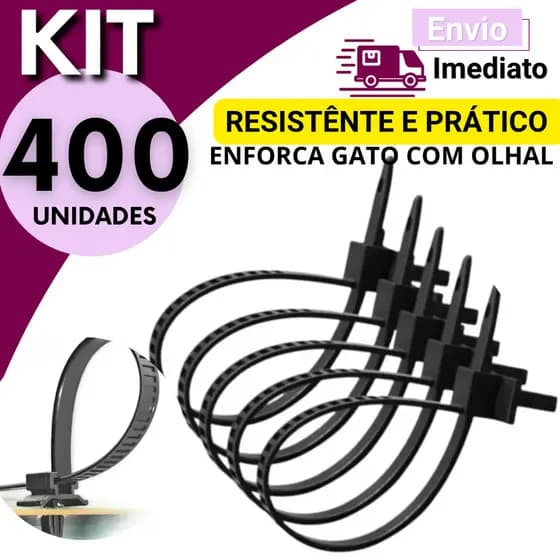 Abraçadeira com Furo para fixar e Organização de Cabos com Olhal 3,6x200mm 100, 200, 300, 400 Un prender conduítes