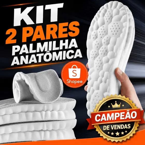 Kit 2 - Palmilha De Altissimo Conforto 4d Tênis Sapatos Ortopédica Palmilha Nuvem Exercício Corrida