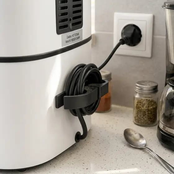 Organizador de Cabos Cozinha | Sem Furo com Fita 3M | Enrolador Fio Universal | Ideal Para Eletrodomésticos