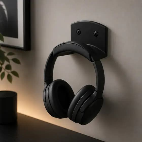 Gancho de Parede para Headset, Compacto e Resistente, Ideal Para Setup e Home Office, Compatível com Qualquer Modelo