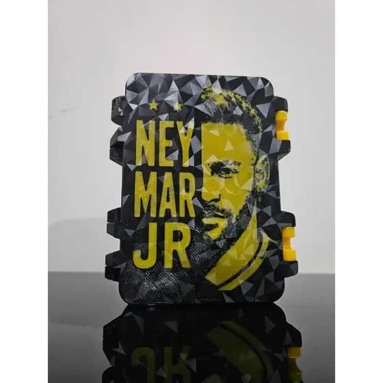 Porta Figurinhas Copa Do Mundo Neymar Jr Caixa Organizadora 3D Premium Álbum De Figurinhas Case Rígida Colecionador Neym