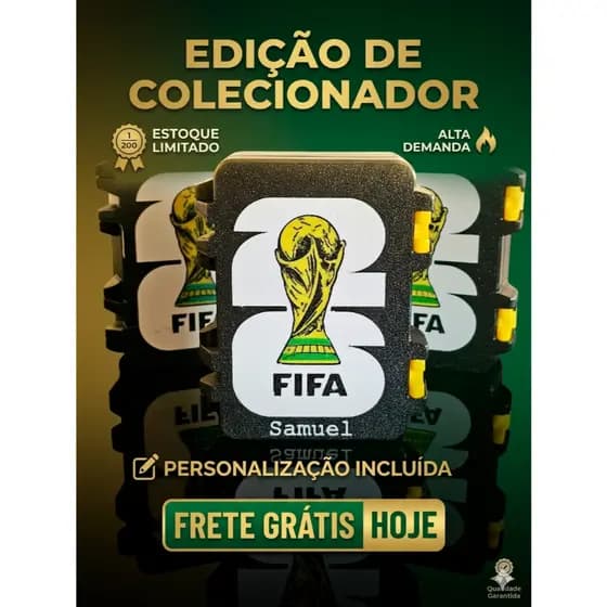 Caixa de Figurinhas Copa do Mundo PERSONALIZADA