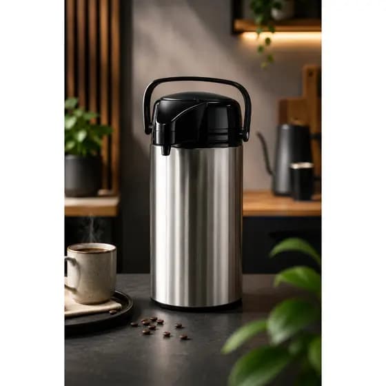 Garrafa Térmica 1,9 Litros em Inox Mantém Temperatura Ideal Para Escritório Reuniões Cozinha
