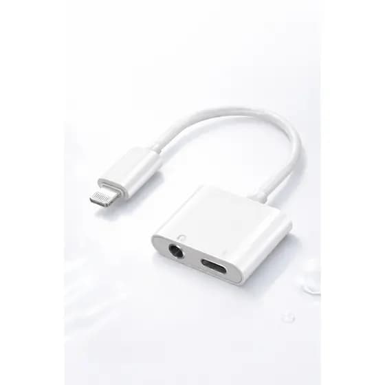 Adaptador para Fone de Ouvido e Carregador Lightning / P2 Kapbom KA-F05