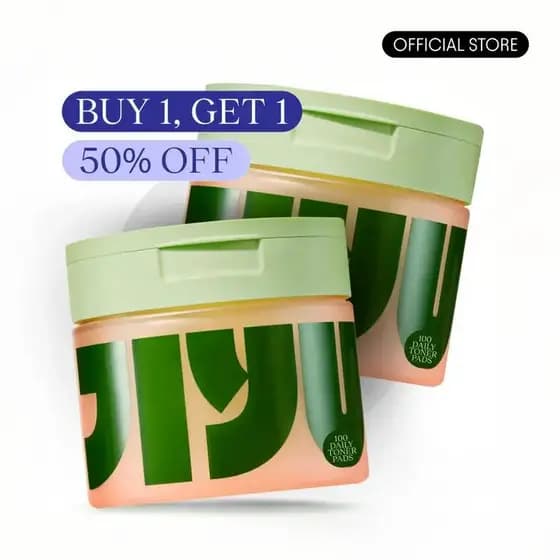 Jiyu Korean Skincare (2-EM-1) - Discos Tonificadores Anti-Envelhecimento, Redutores de Manchas Escuras e Rugas com Cente