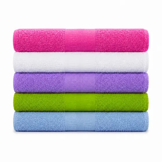 Kit 3 e 5 Toalha de Banho 100% Algodão Alta Absorção Macia Grande Felpuda Cores Sortidas