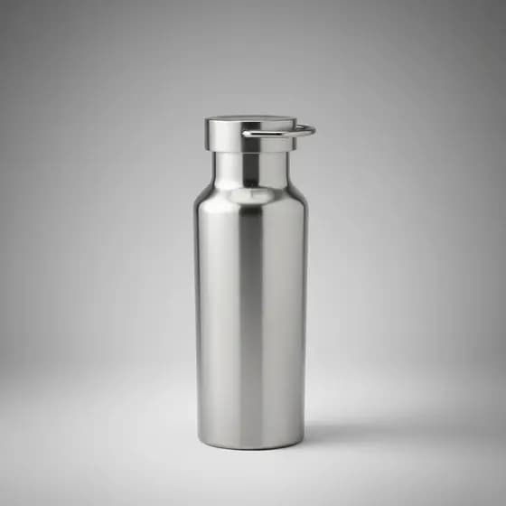 Garrafa Inox 500ml Prata Para Sublimação Lisa Com Alça