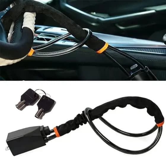Sistema de Bloqueio Reforçado Anti-Roubo Maior Resistência Volante Cinto Segurança
