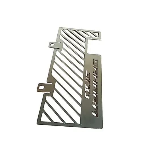 protetor radiador sahara300 aço carbono (preto e cromado)
