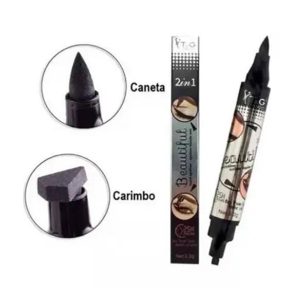 Caneta Delineador Carimbo Olho Gatinho Longo 2 Em 1 Tango FRETE GRÁTIS Nota Fiscal