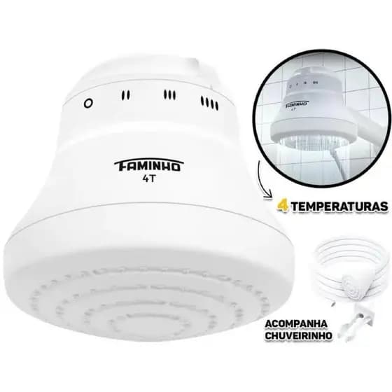 Chuveiro Elétrico Fame Faminho 4 Temperaturas Econômico Fácil Instalação