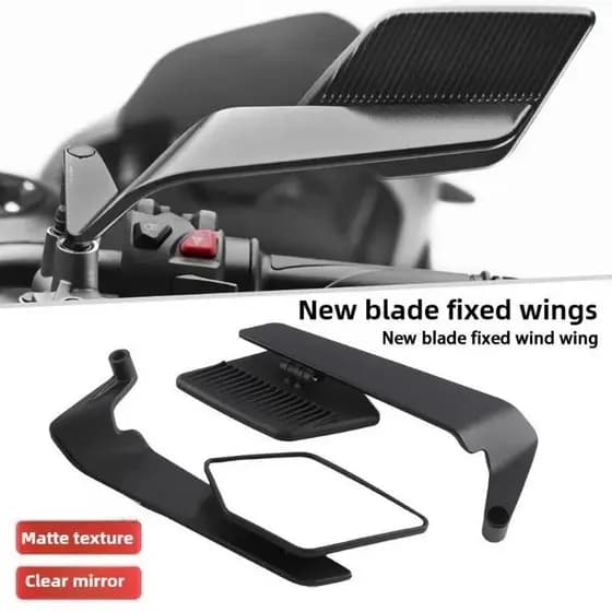 Espelho Retrovisor New Airfoil Asa De Vento Esportivo Universal HONDA/YAMAHA TODAS