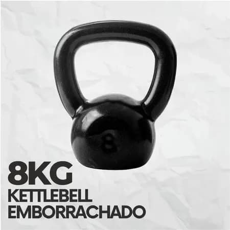 Kettlebell Emborrachado 8Kg Peso de Academia Para Musculação (1 - Unidade)
