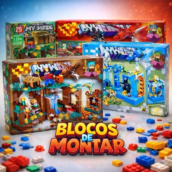 Blocos de Montar, Criativo e Educativo de Personagens.