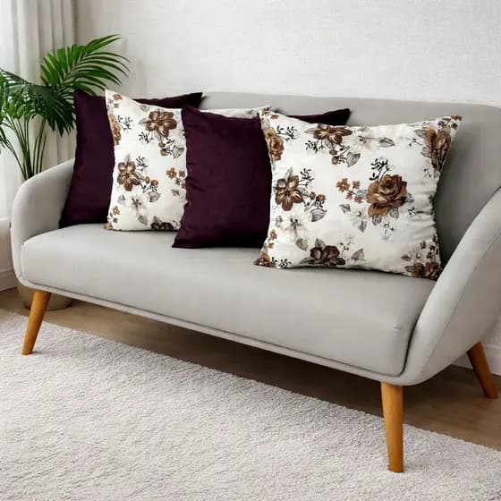 KIT COM 4 ALMOFADAS CHEIAS PARA QUARTO SALA OU SOFÁ ALMOFADAS COM ENCHIMENO