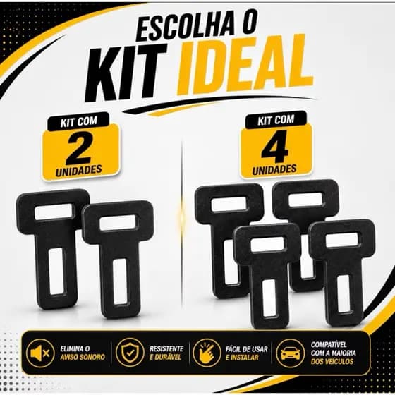 Fivela Lingueta Cinto Segurança Anti Som Barulho Carro Universal Veiculo