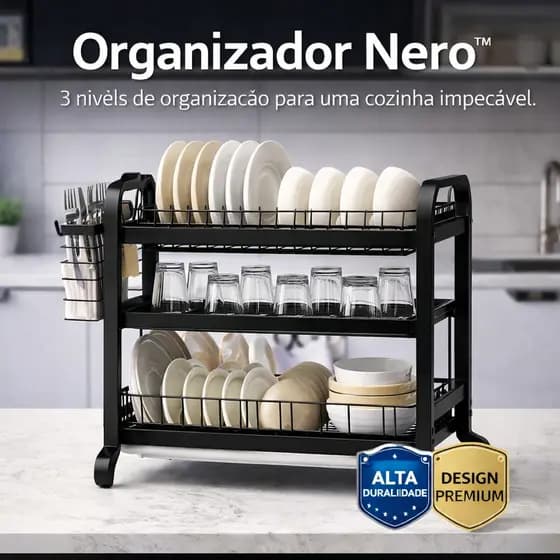 Organizador Nero™ Organizador que mantem sua pia sempre limpa com espaço e atual no seu dia a dia .