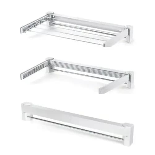 Varal Retratil Dobravell Compacto Facil Instalacao Resistente Ambiente Interno Externo Branco