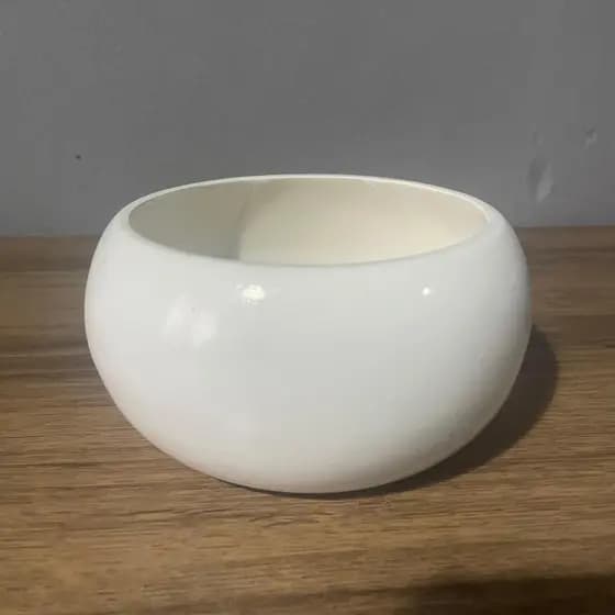 Vaso de Cerâmica Redondo Branco para Orquídea com Furo Decorativo 15cm