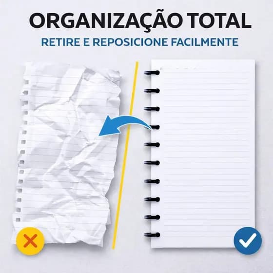 Refil Caderno Disco 50 Folhas Pautadas Médio Escolar Alta Qualidade
