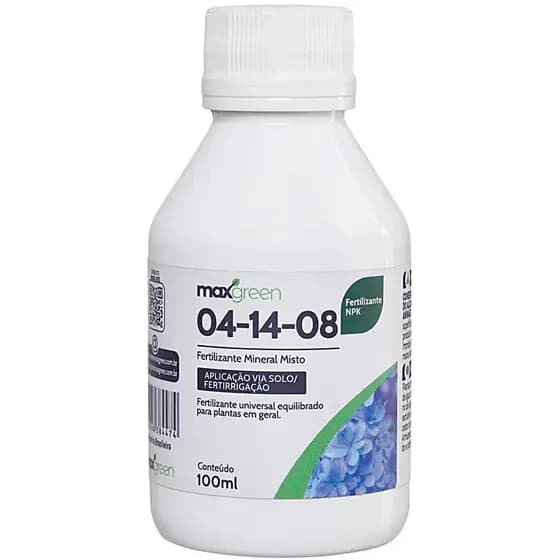 Fertilizante Forth Maxgreen 04-14-08 100ml Concentrado Enraizador Floração NPK