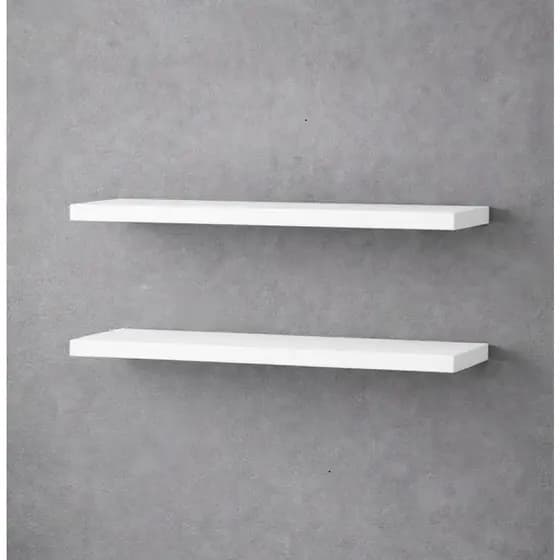 KIT 2 Prateleiras MDF 60cm Suporte Invisível Prateleira Flutuante Parede Sala Quarto Cozinha