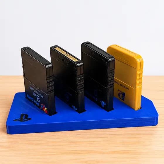 Organizador Suporte para Memory Card PS1 PS2 PlayStation 4 Slots