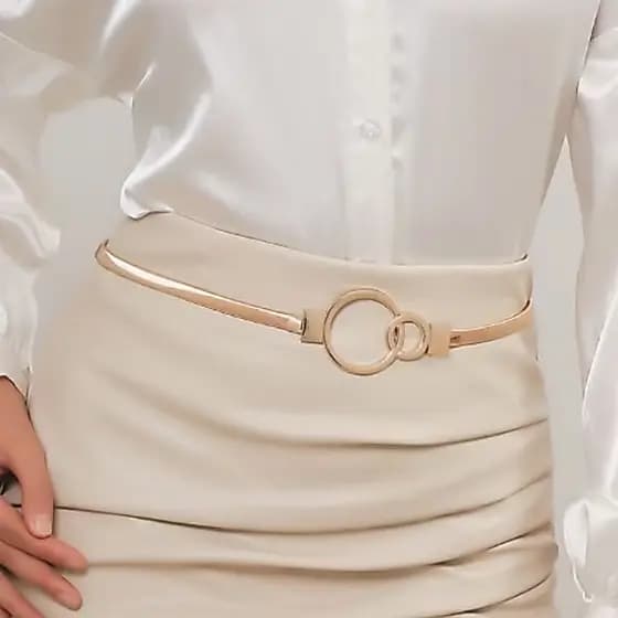 Cintos Finos Para Vestidos Elástico Trecho Feminino Cintura Cintos De Metal Senhoras Cintos弹簧大小圈