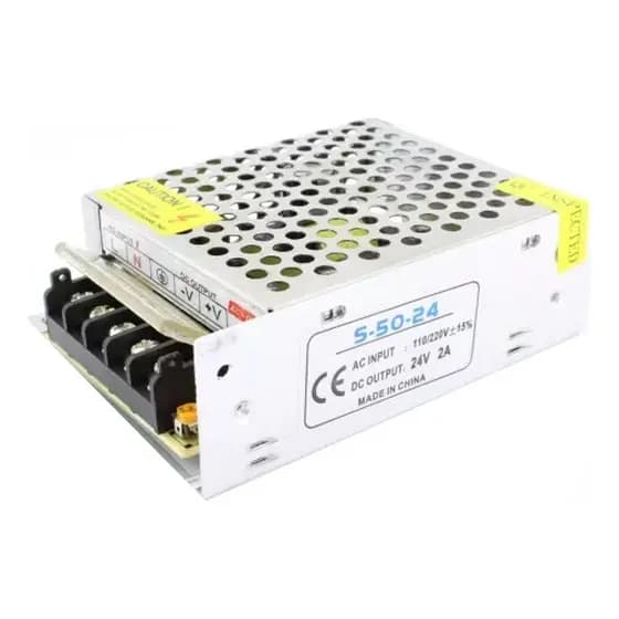 Fonte Alimentação Chaveada Qualidade 48w 24v 2a S-50-24