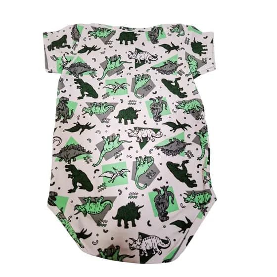 Body infantil- recém-nascido- roupa de bebê- lembrança- maternidade - chá revelação - Dinossauro