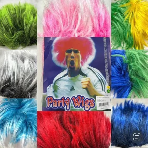 Peruca Maluca Estilo Bagunçado Fantasia Carnaval Cosplay Colorida Disfarce Festa Aniversário Cabelo