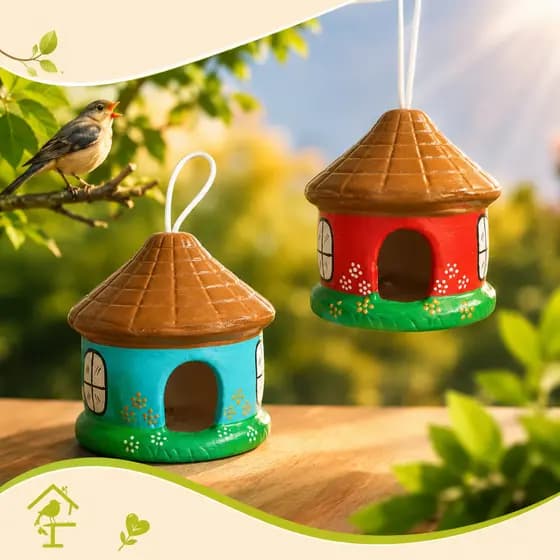 Casa Para Passarinho Enfeite Jardim Área Gourmet Decoração Impermeavel