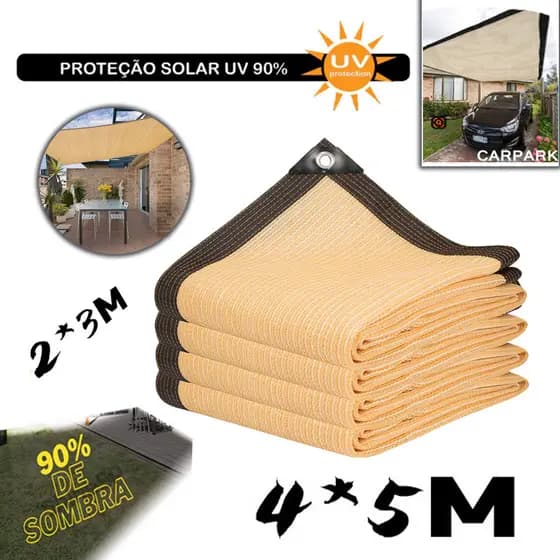 Tela De Sombreamento Grande De 4x5m, 90% De Sombreamento Para Garagem, Piscina, Fazenda, Rede De Proteção Solar