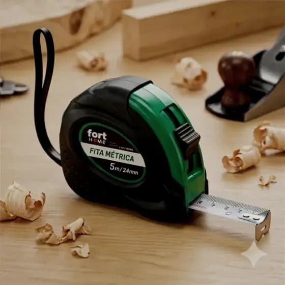 Trena Métrica 3m Profissional Emborrachada com Trava Fita de Aço