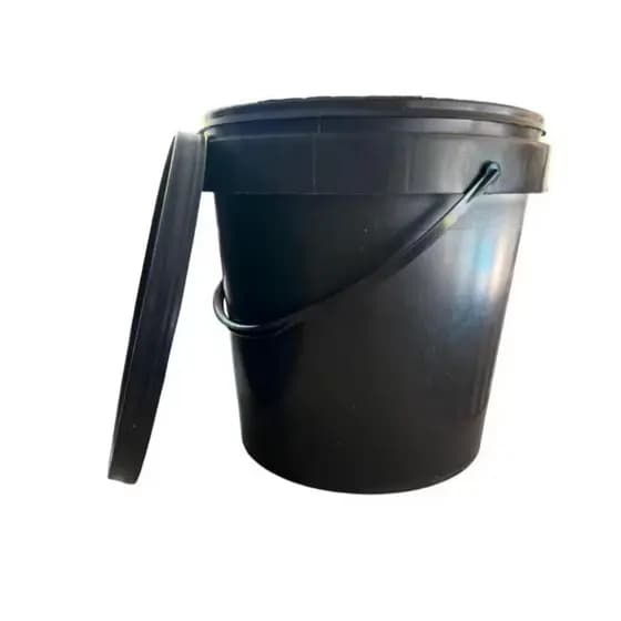 Balde Plástico 4 Litros preto Multiuso Versátil Resistente Atacado Uso Industrial e Domestic