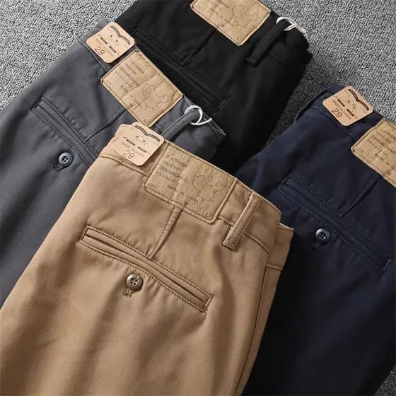 W inverno forro de lã engrossado quente à prova de frio macacão calças casuais masculino Retro lavado puro algodão solto
