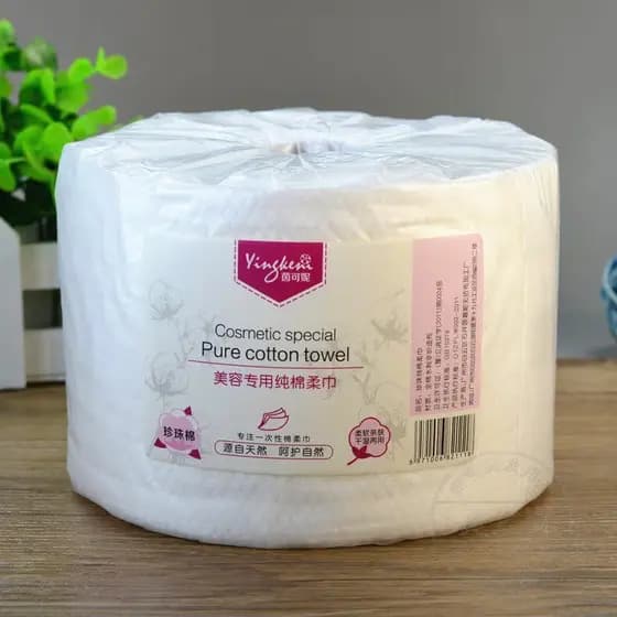 Inconi puro algodão descartável limpeza tecido papel beleza toalha descartável rosto toalha de algodão macio rolo toalha