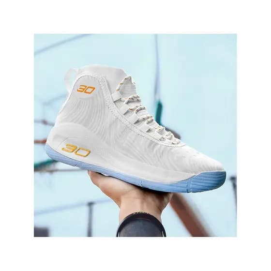 Tênis de basquete Curry 8 No. 30 letras estudantes da escola primária branco branco sapatos de combate real sapatos masc