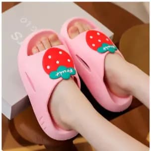 Chinelo Papete Slide Infantil Nuvem Frutinhas - Slide Papete Bebê Frutas -Criança Frutinhas Promoção