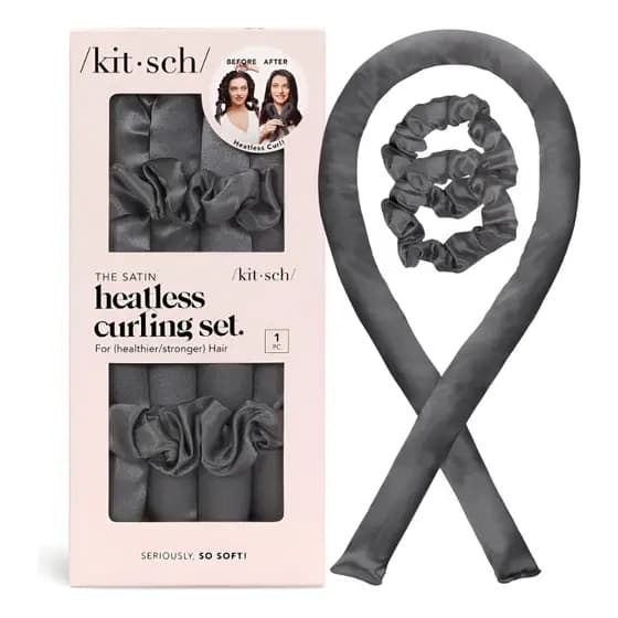 Modelador de Cachos Sem Calor Satin Heatless Curler Kit Cachos Naturais Sem Danificar o Cabelo