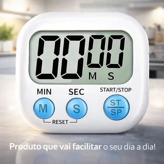 Mini Cronometro Timer Temporizador Relogio Despertador LCD Digital Com imã Cozinha Estudo e Fitness