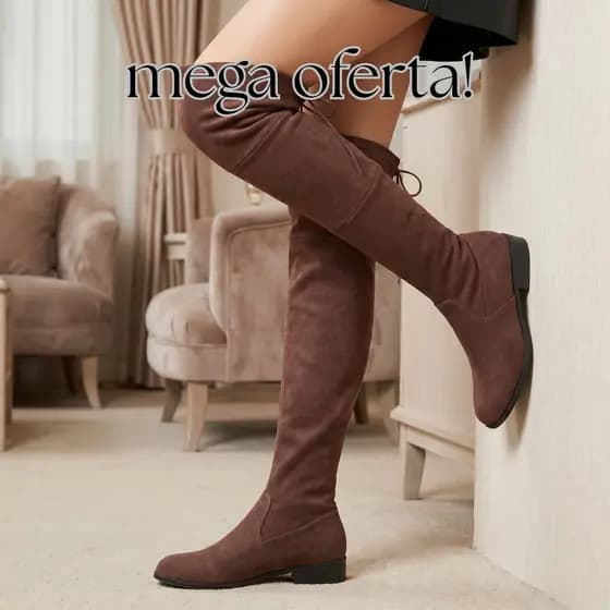 Bota Feminina Over The Knee Cano Alto Montaria – Elegância e Conforto para o Inverno
