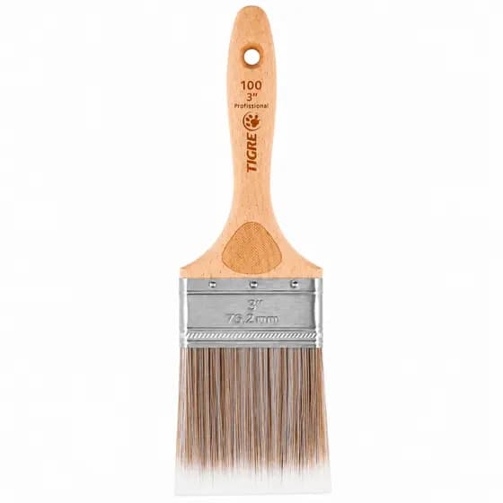 PINCEL DE PINTURA TRINCHA PROFISSIONAL 3" RETA 100 TIGRE RECORTE