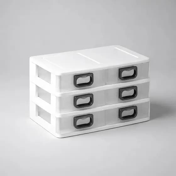 Gaveteiro Organizador De Mesa Micro Porta Tudo 6 Gavetas Branco