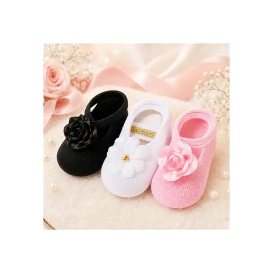 Meia para bebe batizado menina com renda branca conforto Premium Rikam