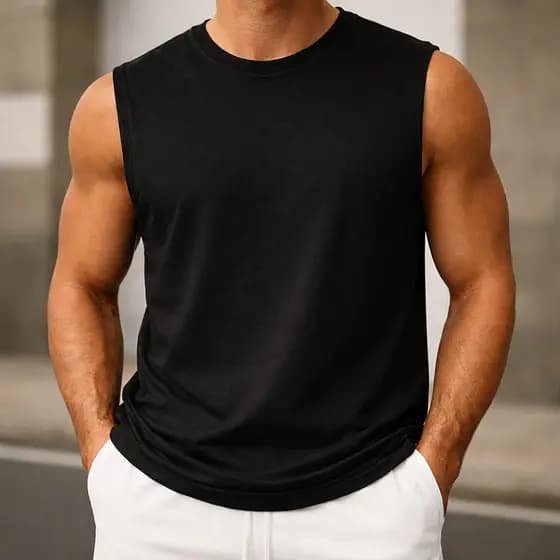 Regata Masculina Cavada Confortável Academia Casual Leve Básica
