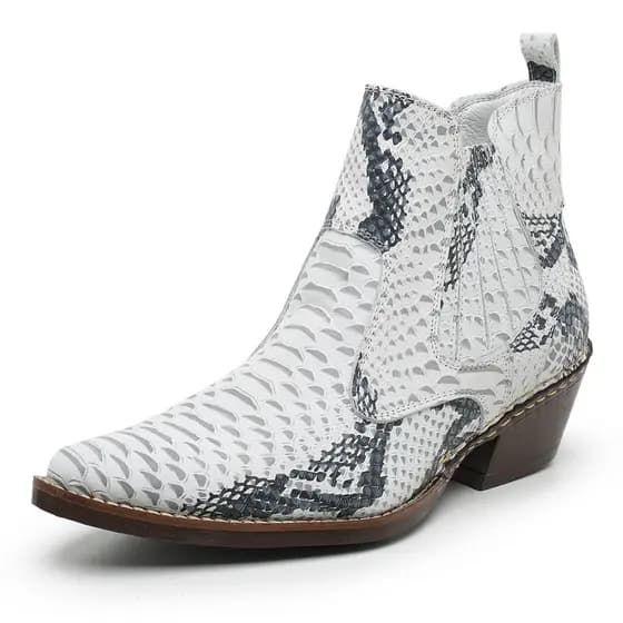 Botina Bota Country Anaconda Masculina Couro Legitimo